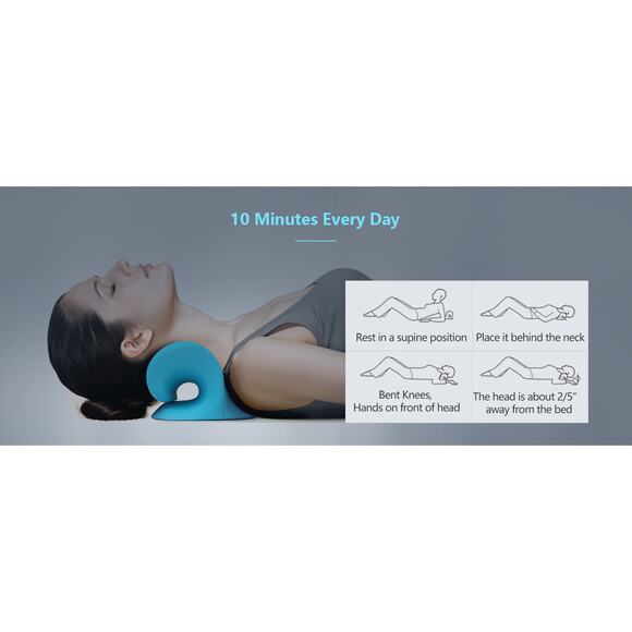 Neck & Shoulder Relaxer Cervical Traction Pillow Neck Stretcher Pain Relief - Picture 12 of 13